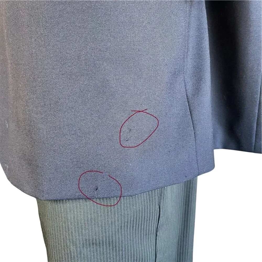 Dario di Napoli Mens 50R Wool Blazer Italy Navy Blue Gold Button Sport Coat NWoT